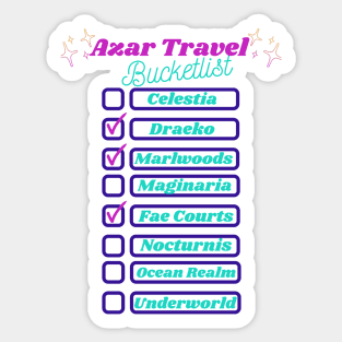 Azar Travel Bucketlist Sticker